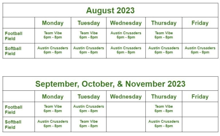 field-reservation-schedule